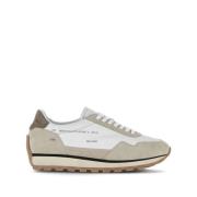 Hvite Skinn Sneakers Tonal Søm