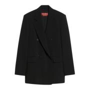 Oversized Dobbeltspent Blazer Svart