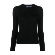 Svart Polo Pullover Genser