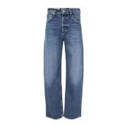 Vintage-inspirerte Baggy Cuffed Crop Jeans