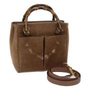 Pre-owned Suede handbags