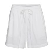 Hvit Lin Shorts