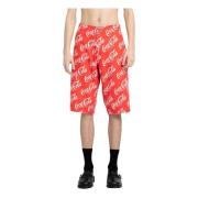 Trykte Canvas Shorts med Coca Cola Print