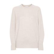 Kjededetalj Sweaters Lys Beige