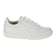 Hvite Skinn Sport Sneakers