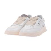 Lave Dame Skinn Sneakers - Hvit/Beige