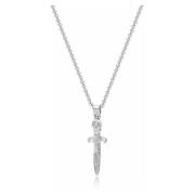 Men's Silver Skull Sword Necklace