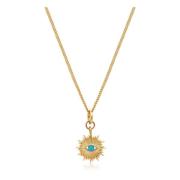 Gold Necklace with Mini Evil Eye Pendant