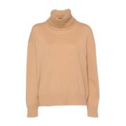 Beige Ullblanding Paljettgenser