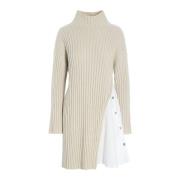 Gamine Knit Lang Bluse Ivory