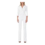 Dobbeltspent jumpsuit i stretch crepe