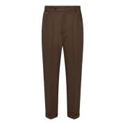 Slim-Fit Brun Ullbukse