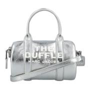 Metallic Silver Mini Duffle Bag