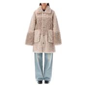 Vendbar Shearling Peacot Yttertøy