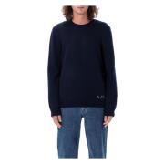 Mørk Marineblå Strikkgenser Sweater Aw24