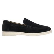 Kvinner Svart Ekte Velour Loafers Er00113447