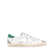 Hvite Skinn Sneakers for Menn