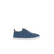 Denim Kalveskinn Sneakers Made in Italy