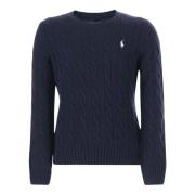 Navy Ull Kasjmir Crew Neck Pullover