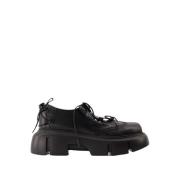 Sort Skinn Ghillie Brogue Sneakers