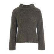 Myk Strikket Turtleneck Bluse Deep Forest