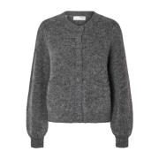 Strikklomme Cardigan - Medium Grå Melange