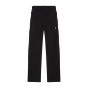 Sorte Straight-Leg Joggers med Monogram