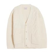 Ecru Manila Emblem Cardigan Glidelåsjakke