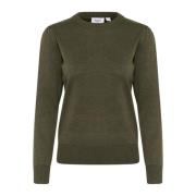 Army Green Melange Strikkegenser