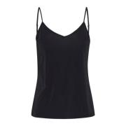 Svart Slip Top Bluse