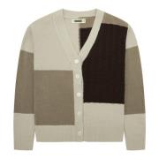 Brun Patch Cardigan Genser