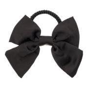 Satin BOW Hair TIE Svart