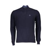 Elegant Half-Zip Genser med Kontrastdetaljer