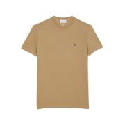 Beige Bomull T-skjorte Moderne Mann