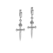 Skyfall Small Sword Earrings in Silver