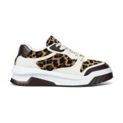 Leopard Print Panelled Sneakers