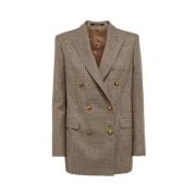 Italiensk Dobbelradet Ull Blazer