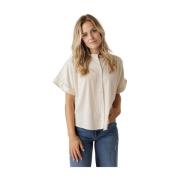 Alex Rib Bluse Off White