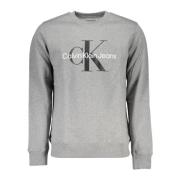 Herre Grå Sweatshirt Lang Erme Logo