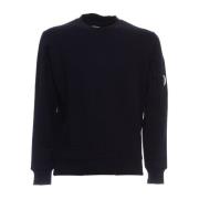 Blå Diagonal Raised Fleece Sweatshirt