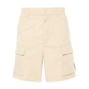 Avslappet passform polyester twill shorts