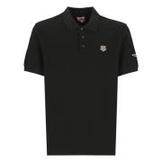 Svart Polo Skjorte Lucky Tiger Patch