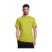 Tin Green Lyle Scott Plain T- Shirt T-Skjorter Poloshirt