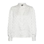 Elegant Jacquard LS Skjorte