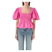 Fucsia Smock Bluse Topwear