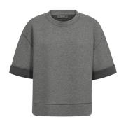 Boxy Silhuett Kortermet Sweatshirt