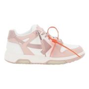 Hvit Nude Bicolor Skinn Sneaker