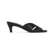 Svart Myk Knute Sandal