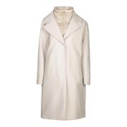 Beige Ullblanding Frakk Aw24