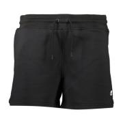 Sporty Svarte Dame Shorts med Elastisk Midje